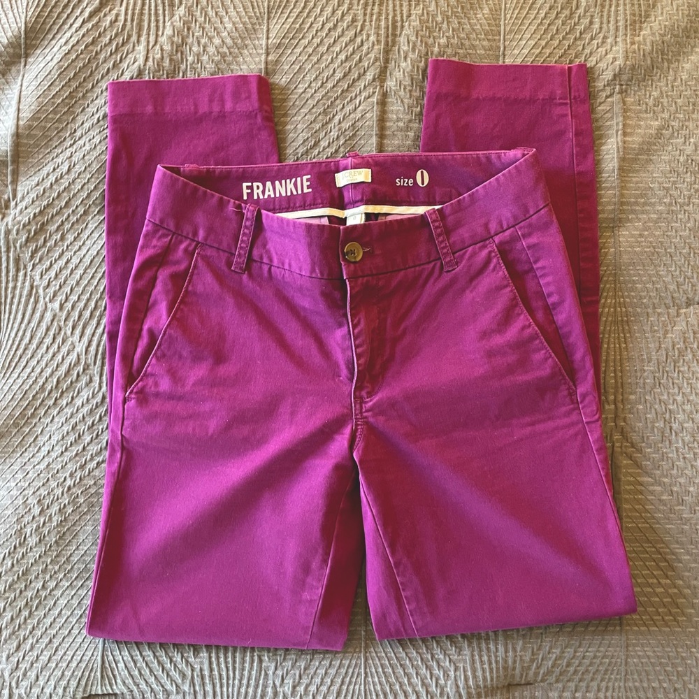 J. Crew Factory Frankie Chino Pant - Purple/Berry